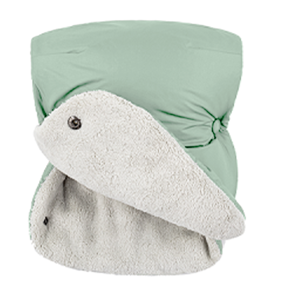 PETITE&amp;amp;amp;amp;amp;amp;MARS Téli szett Jibot 3in1 bundazsák + kézmelegítő kesztyű babakocsira Jasie Pale Eucalypt