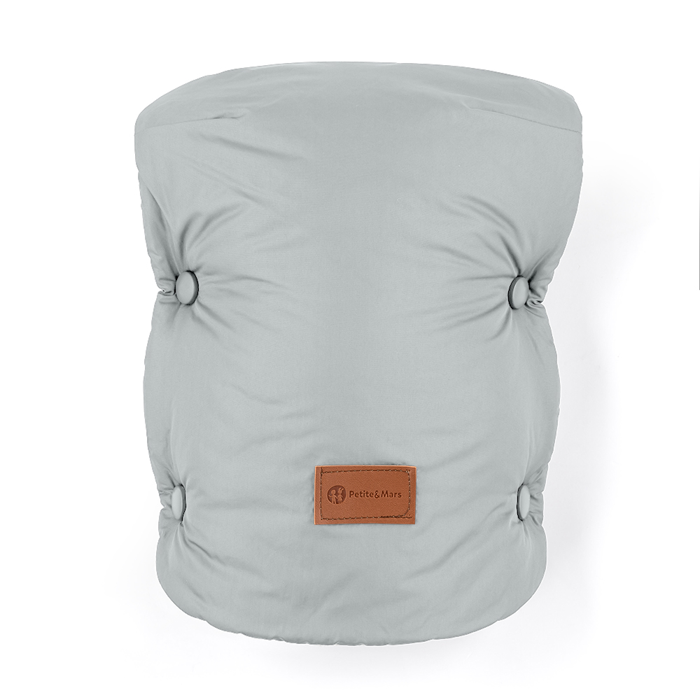 PETITE&amp;amp;amp;amp;amp;amp;amp;amp;amp;amp;amp;amp;amp;amp;amp;MARS Téli szett Jibot 3in1 bundazsák + kézmelegítő kesztyű babakocsira Jasie Quiet Grey