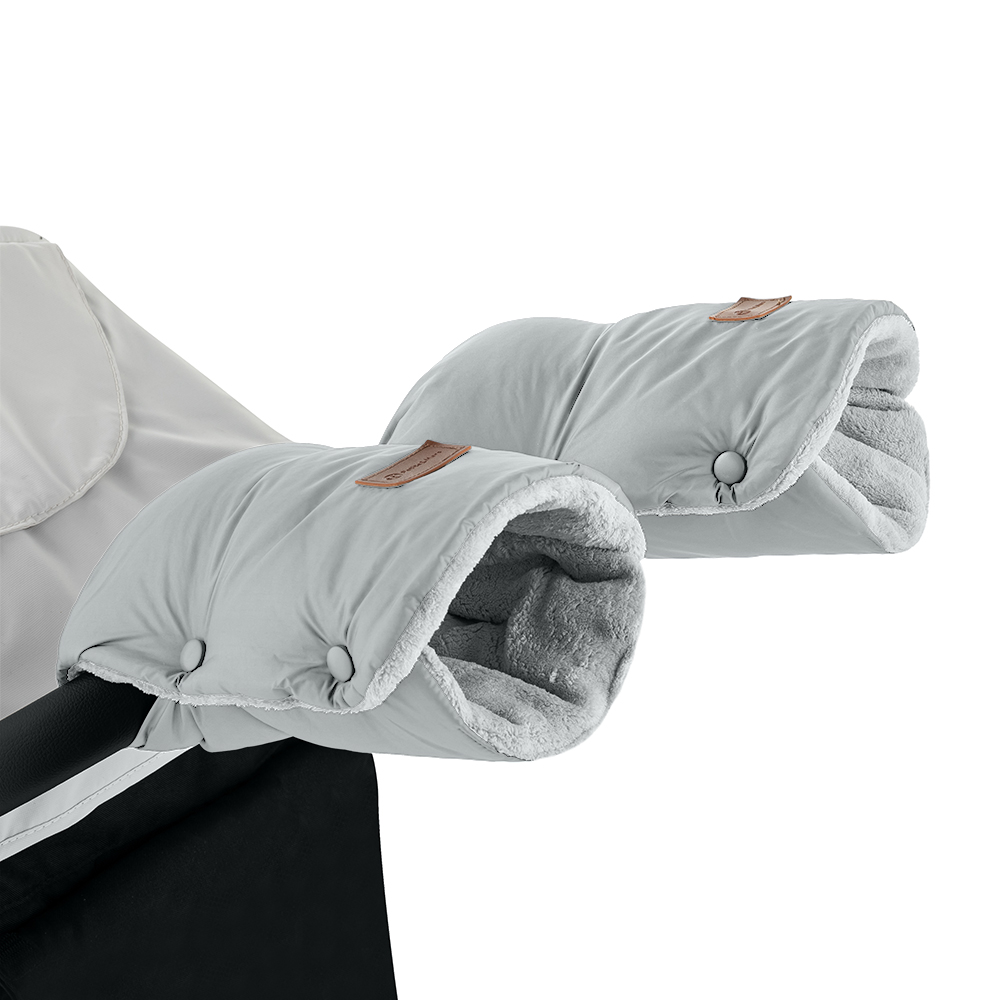 PETITE&amp;amp;amp;amp;amp;MARS Téli szett Jibot 3in1 bundazsák + kézmelegítő kesztyű babakocsira Jasie Quiet Grey