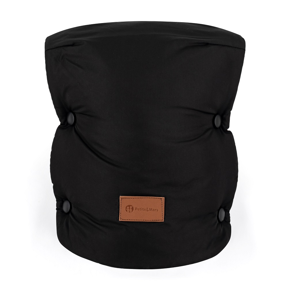 PETITE&amp;amp;amp;amp;amp;amp;amp;amp;amp;amp;amp;amp;MARS Téli szett Jibot 3in1 bundazsák + kézmelegítő kesztyű babakocsira Jasie Ink Black