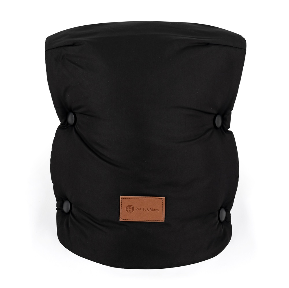 PETITE&amp;amp;amp;amp;amp;amp;amp;amp;amp;amp;amp;amp;amp;amp;amp;amp;amp;MARS Téli szett Jibot 3in1 bundazsák + kézmelegítő kesztyű babakocsira Jasie Ink Black