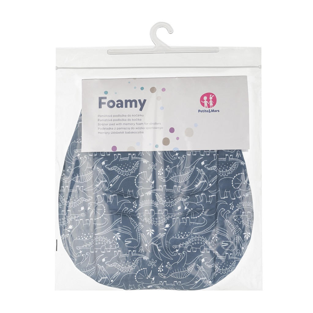 PETITE&amp;amp;amp;amp;MARS ülésbetét babakocsiba Foamy Anthracite Dino