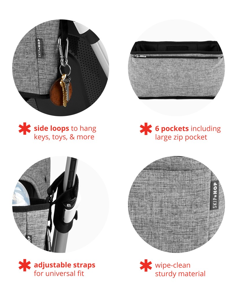 SKIP HOP Babakocsi táska Grab&amp;Go Ultra szürke melange