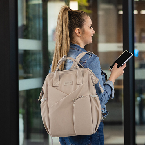 BABYONO Pelenkázó táska/hátizsák Modern Style bézs