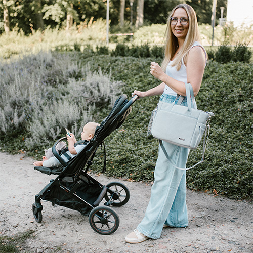 BABYONO Pelenkázó táska Carmen - szürke