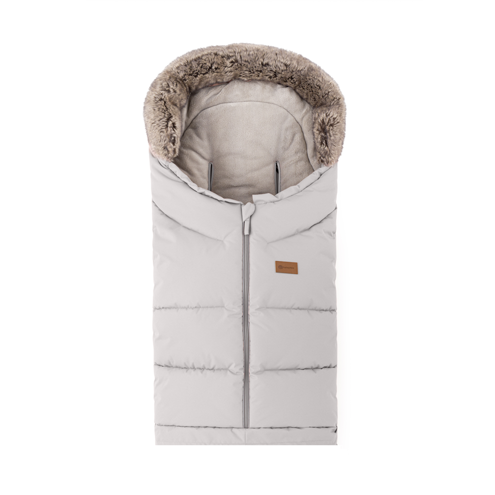 PETITE&amp;amp;amp;MARS Téli szett Arctic 4in1 bundazsák +kézmelegítő kesztyű babakocsira Furry Champagne Shower