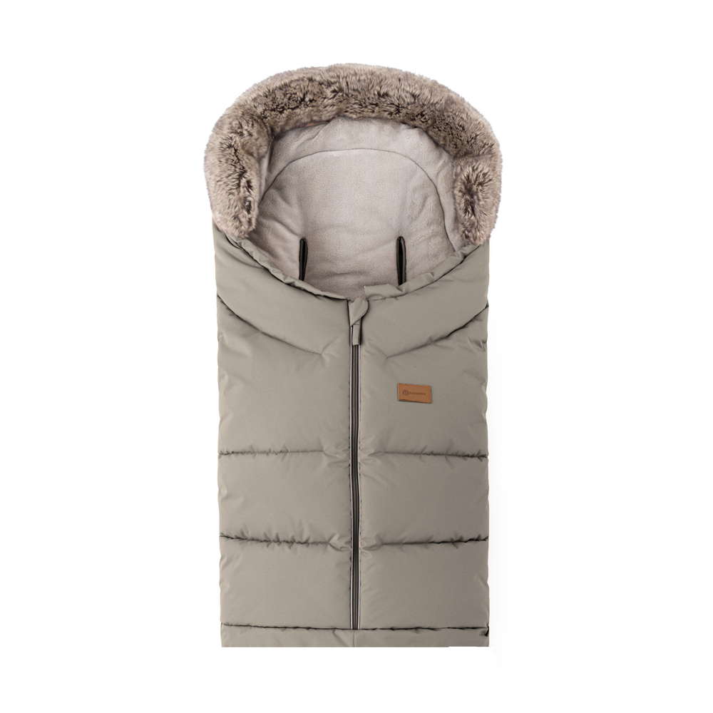 PETITE&amp;amp;amp;amp;amp;amp;amp;amp;amp;amp;amp;amp;MARS Téli szett Arctic 4in1 bundazsák + kézmelegítő kesztyű babakocsira Furry Mocha Mousse