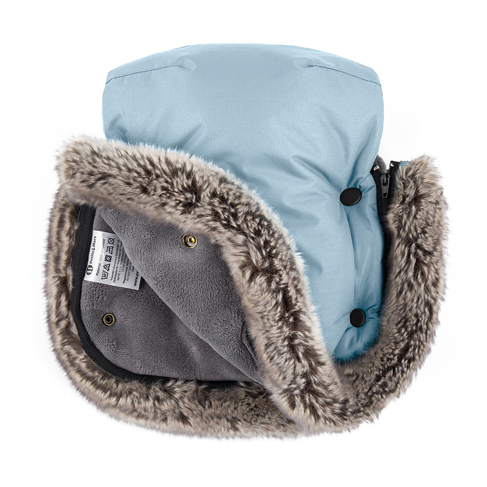 PETITE&amp;amp;amp;amp;amp;amp;amp;amp;MARS Téli szett Arctic 4in1 bundazsák + kézmelegítő kesztyű babakocsira Furry Sky Whisper