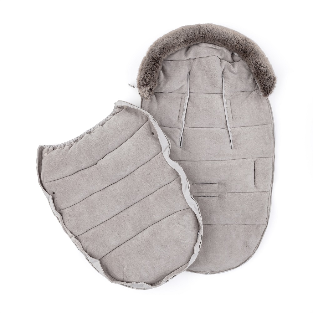 PETITE&amp;amp;amp;amp;amp;amp;amp;amp;amp;amp;amp;MARS Téli szett Comfy 4in1 bundazsák + kézmelegítő kesztyű babakocsira Furry Mocha Mousse