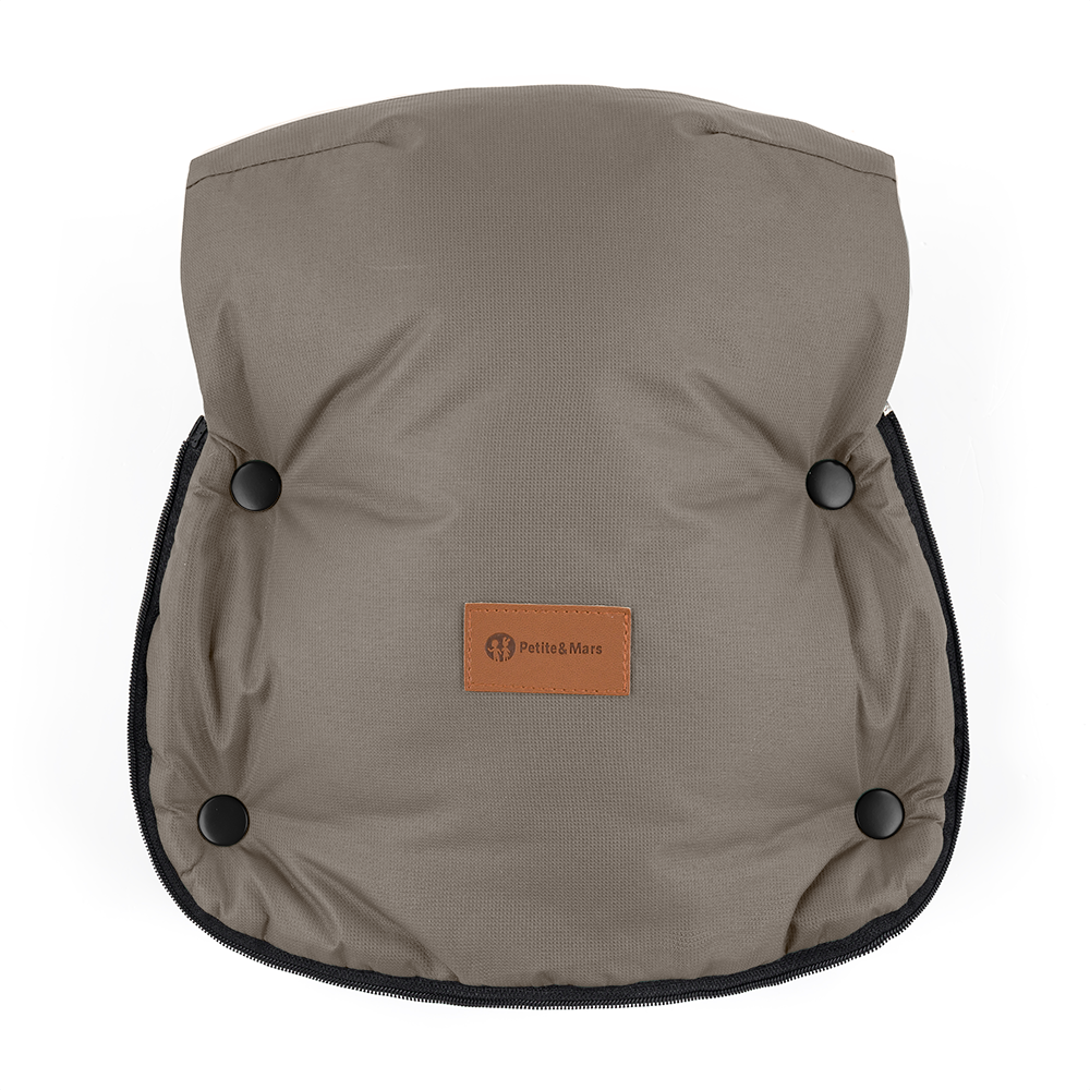 PETITE&amp;amp;amp;amp;amp;amp;amp;amp;MARS Téli szett Comfy 4in1 bundazsák + kézmelegítő kesztyű babakocsira Furry Mocha Mousse