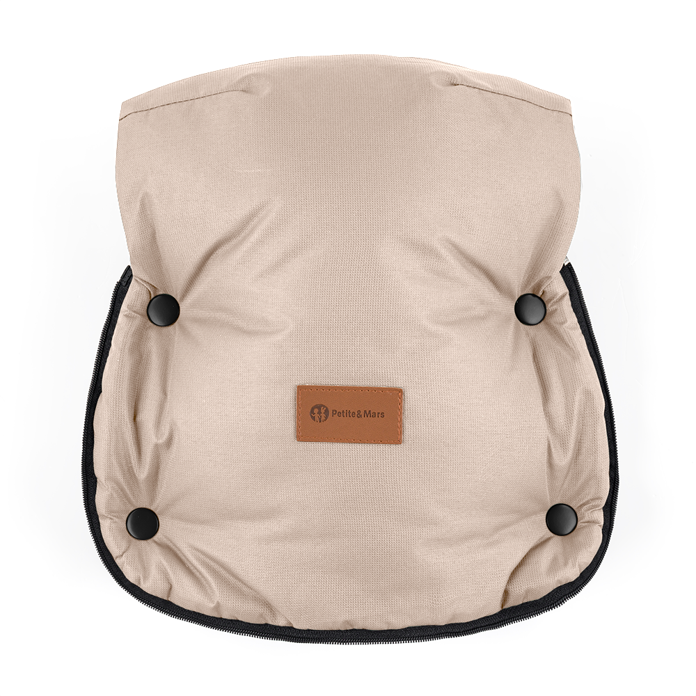 PETITE&amp;amp;amp;amp;amp;MARS Téli szett Comfy 4in1 bundazsák + kézmelegítő kesztyű babakocsira Furry Rose Petal