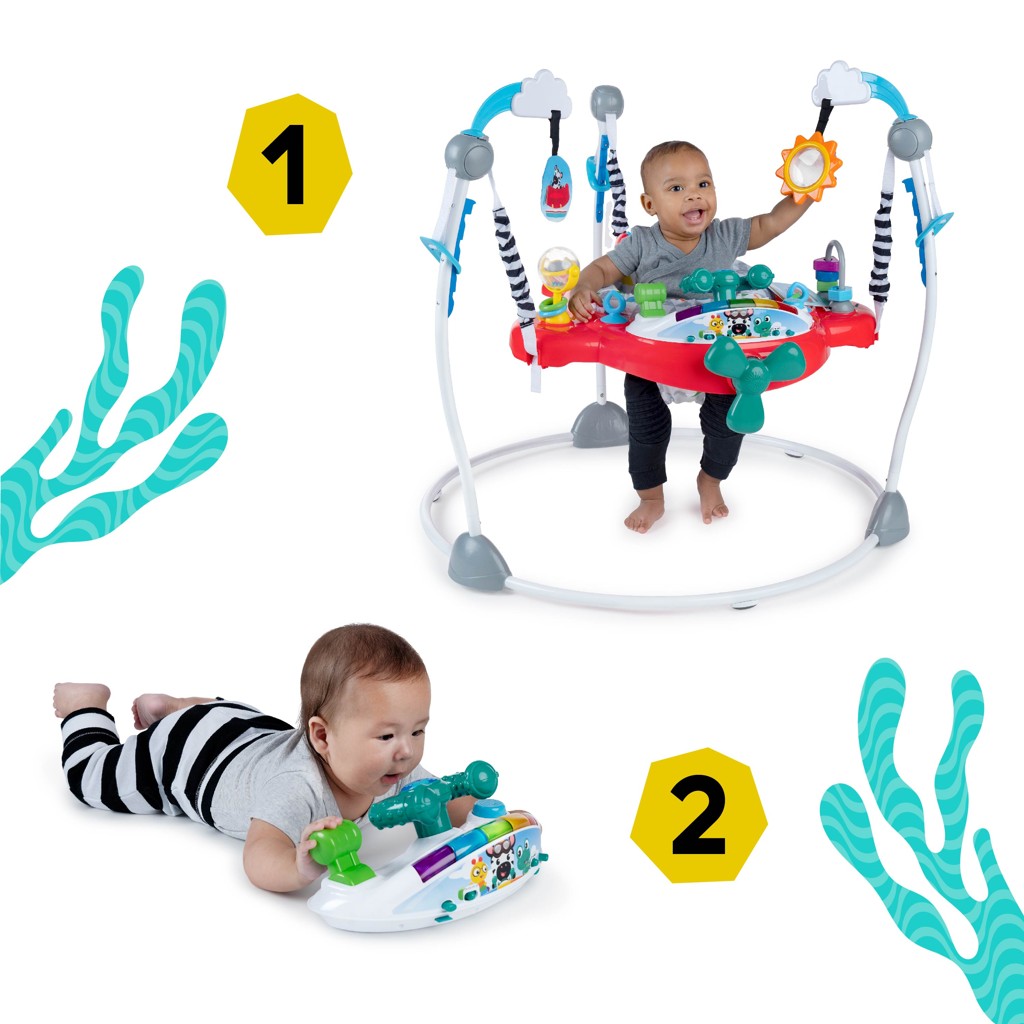 BABY EINSTEIN ugráló és aktív centrum 2in1 Ocean Explorers Airplane Adventure 6hó+ 12 kg-ig