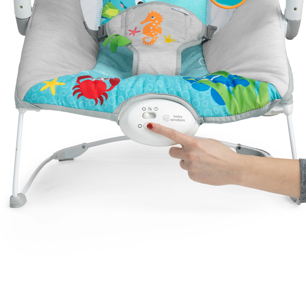 BABY EINSTEIN Zenei vibráló hintaszék fényekkel Kick to It Neptune 9 kg-ig