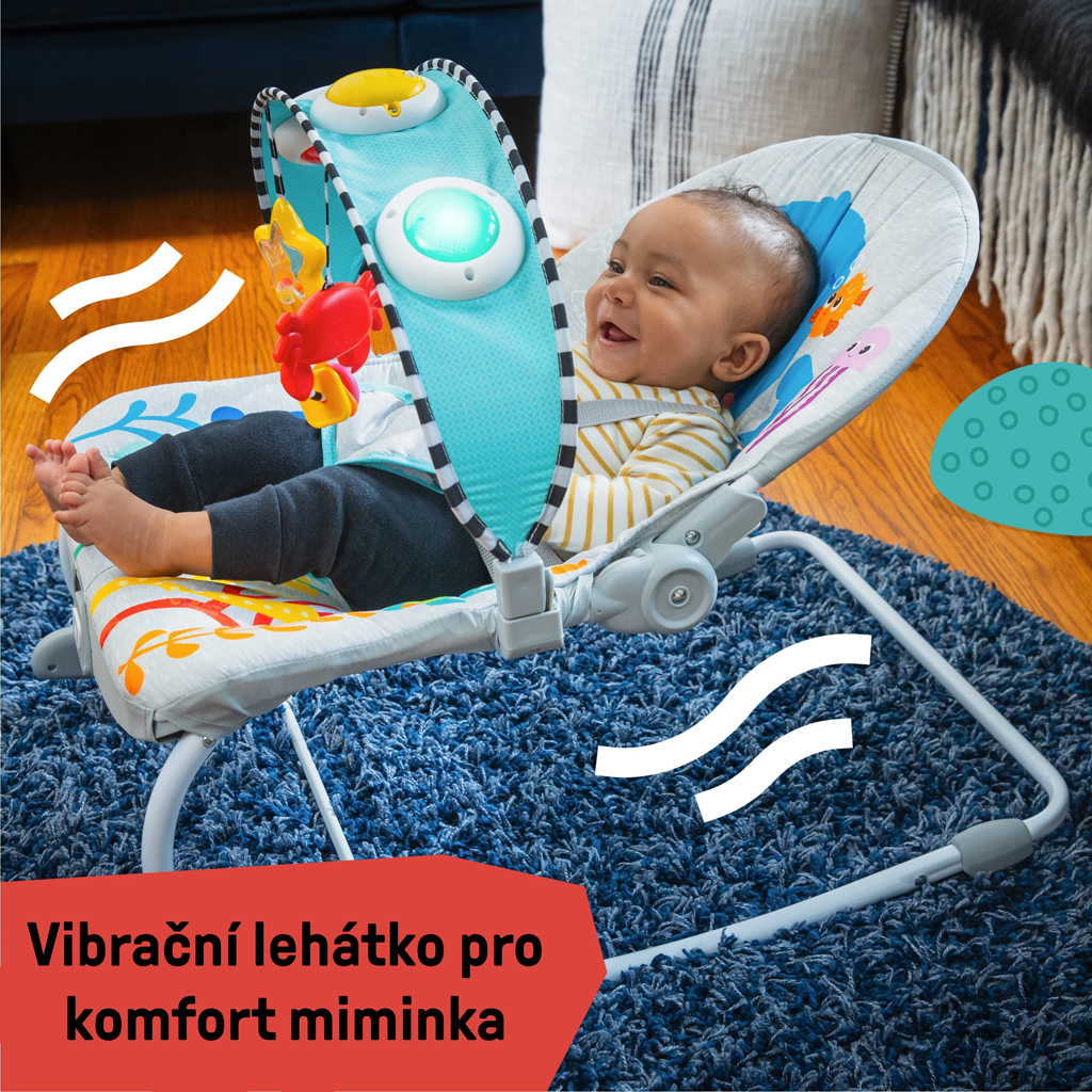 BABY EINSTEIN Zenei vibráló hintaszék Kick to It Opus 18 kg-ig