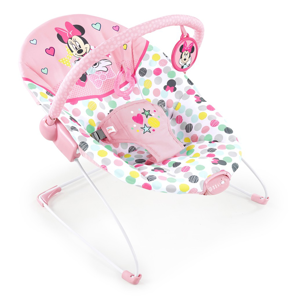DISNEY BABY Vibráló pihés Minnie Mouse fekvőhely 0m+ -ig 9 kg