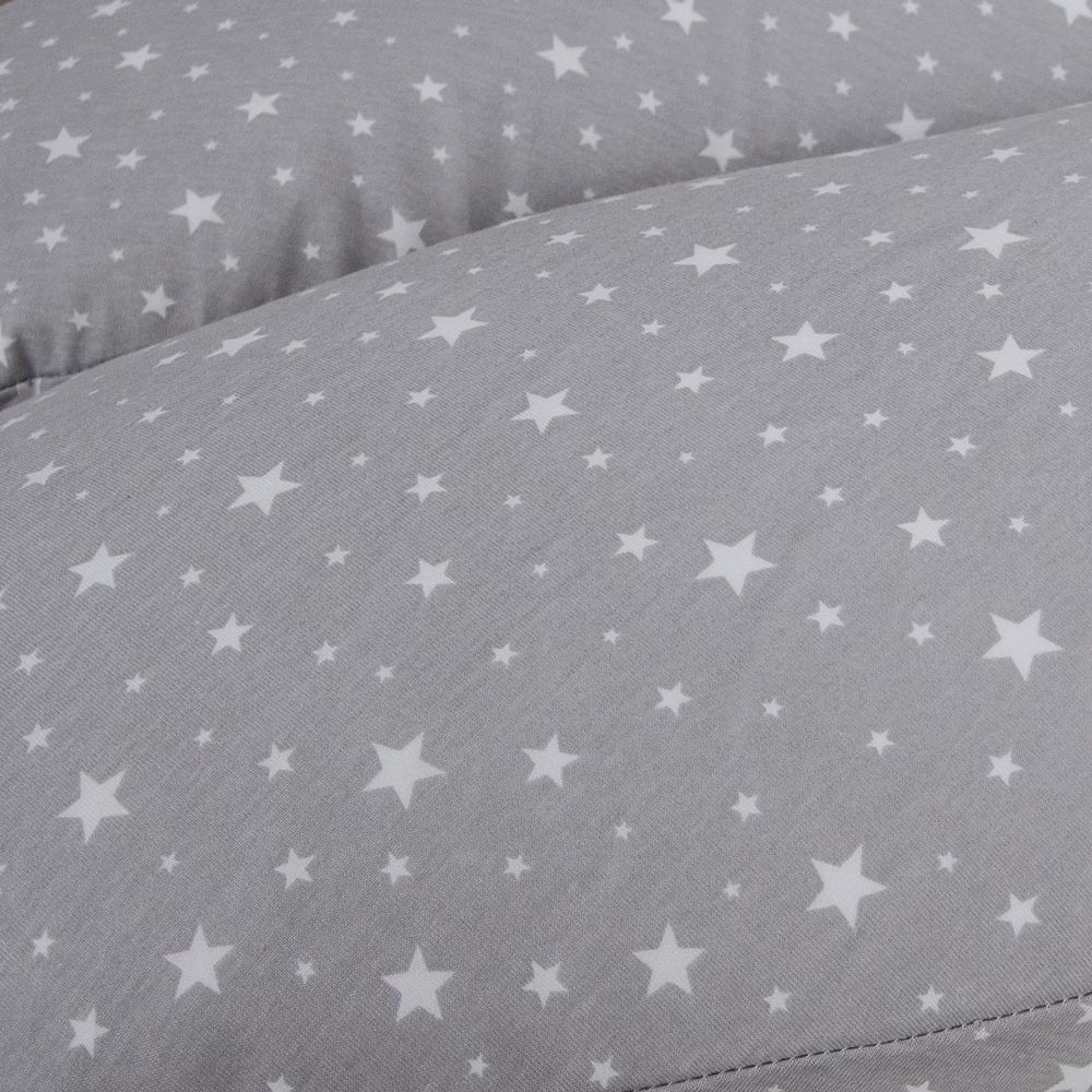 CEBA BABY Szoptatós párna Huggy (150x60x37) Basic Grey Stars