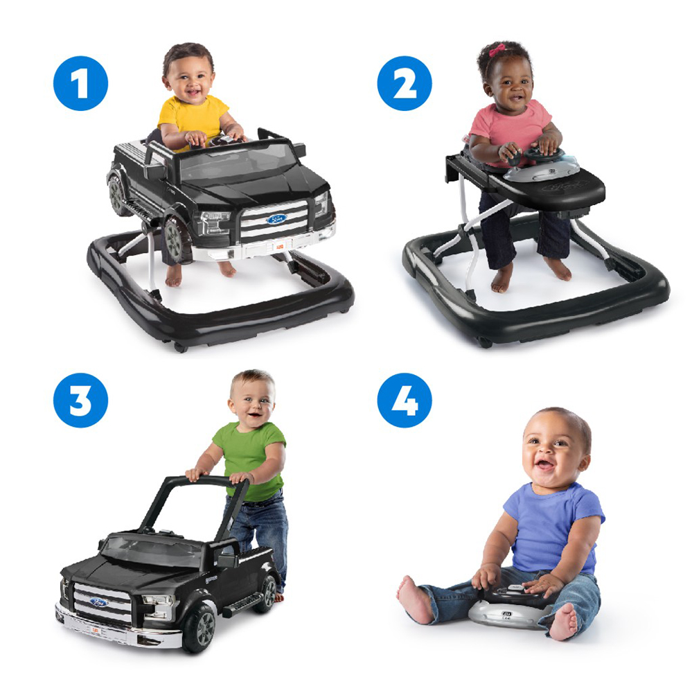 BRIGHT STARTS Járóka 4 az 1-ben Ford F-150 Agate Black 6 hónapos kortól, 12 kg
