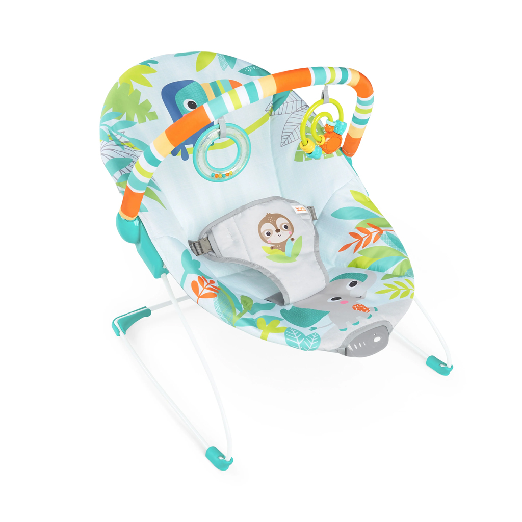 BRIGHT STARTS Vibráló pihenőszék Rainforest Vibes™ 0m+ 9kg-ig