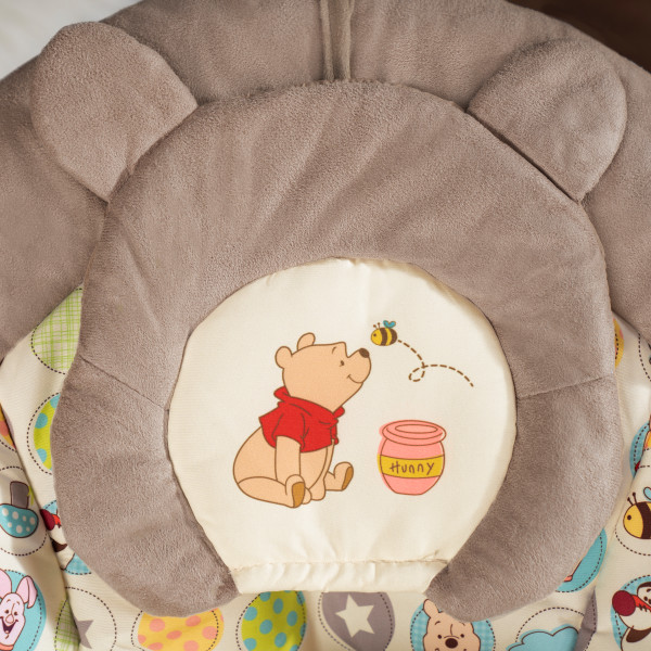 BRIGHT STARTS Rezgő pihenőszék dallamokkal Winnie the Pooh Dots &amp;amp;amp;amp;amp;amp;amp;amp;amp;amp;amp; Hunny 0 hó+, 9 kg-ig