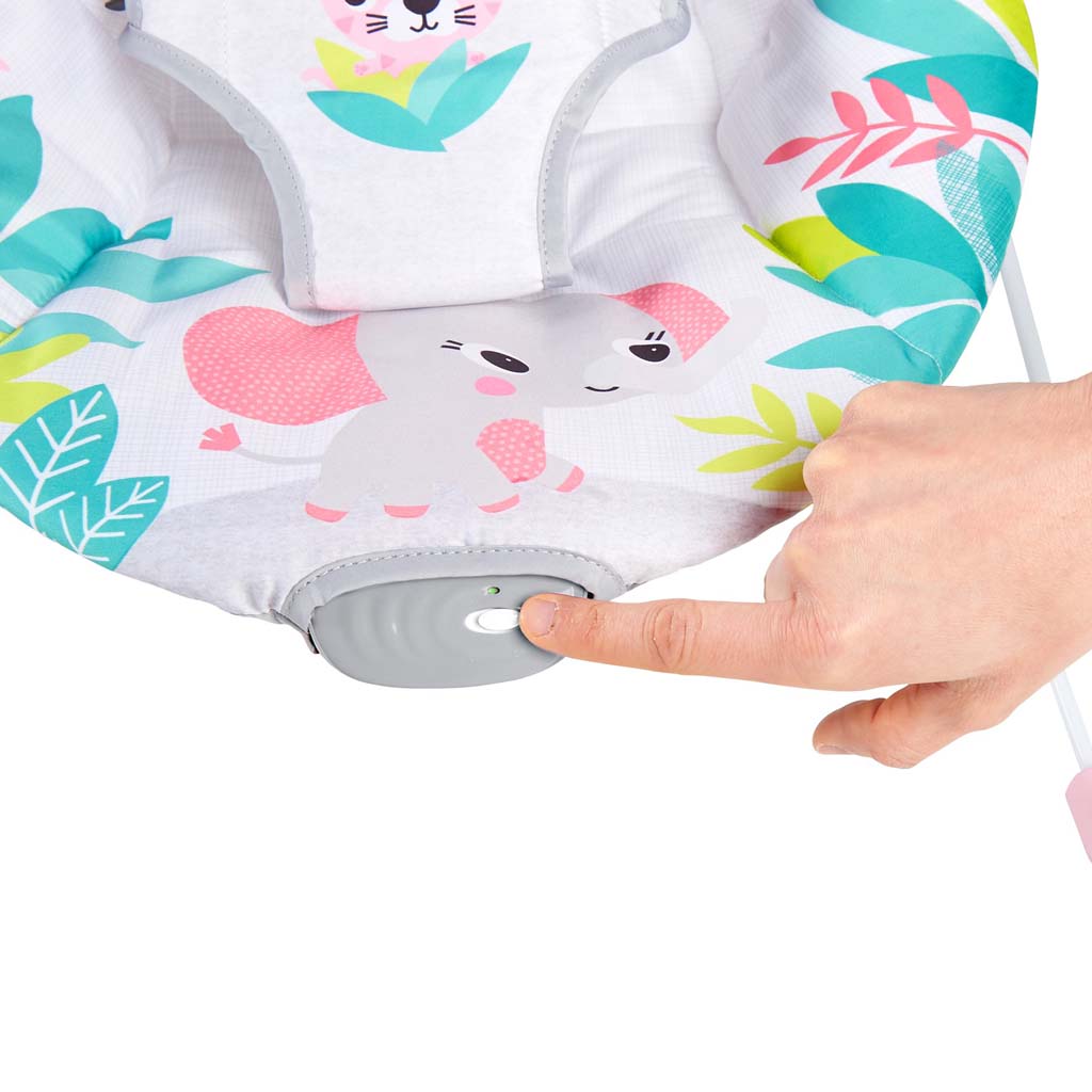 BRIGHT STARTS rezgő pihenőszék Flamingo Vibes™ 0hó+, 9kg-ig