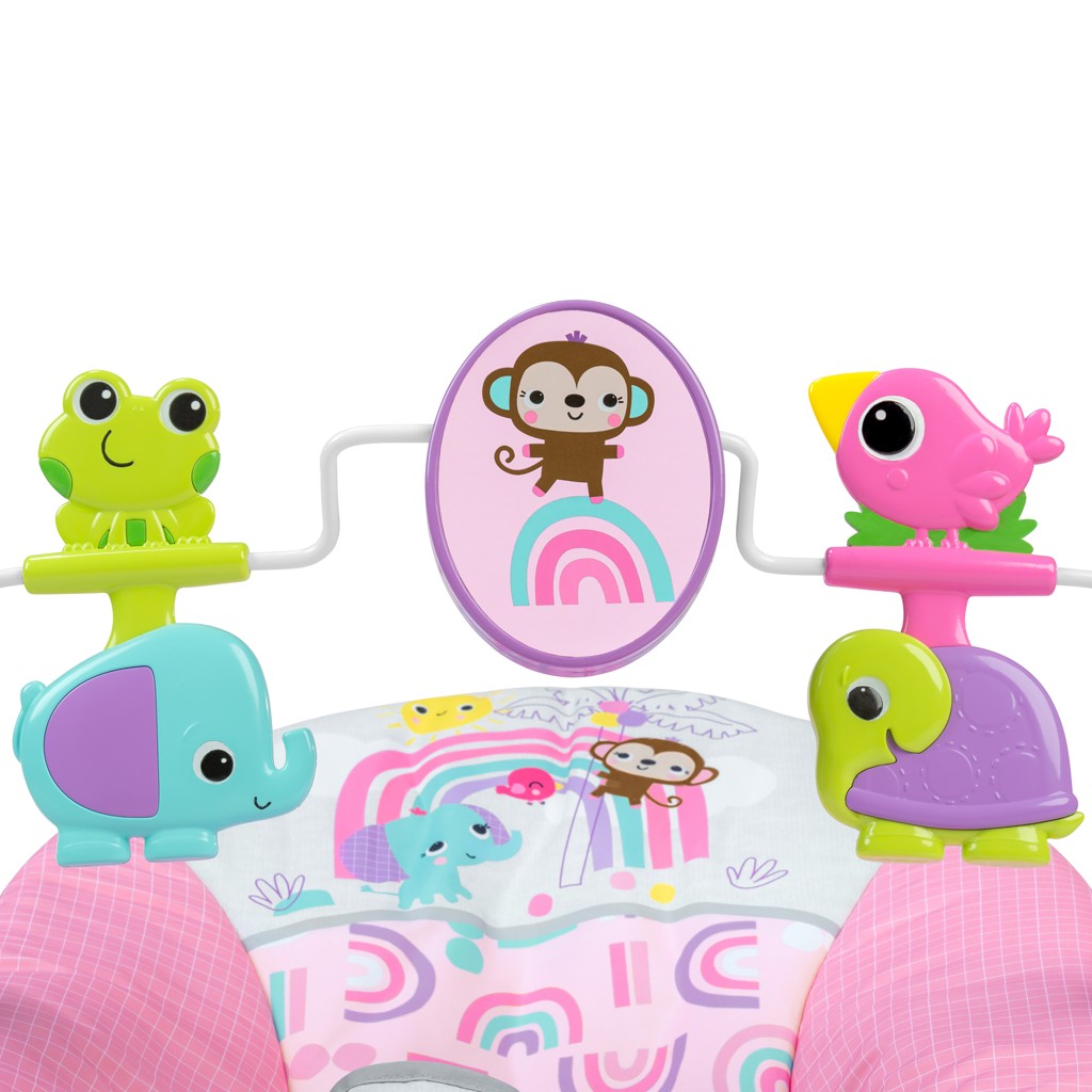 BRIGHT STARTS Rezgő pihenőszék Pink Paradise™ 0hó+ 9 kg-ig