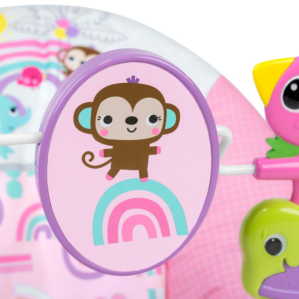 BRIGHT STARTS Rezgő pihenőszék Pink Paradise™ 0hó+ 9 kg-ig